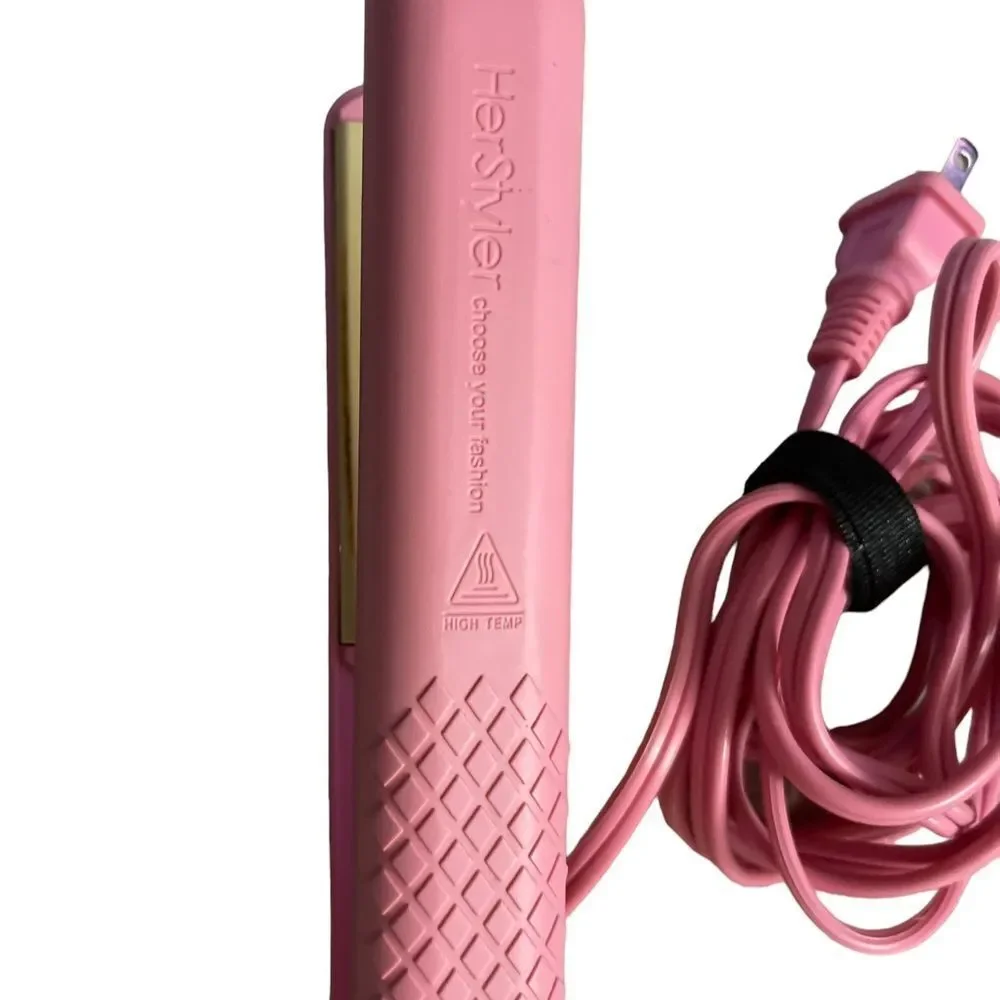 Herstyler Colorful Seasons Ceramic Flat Iron - Dual Voltage 1.25 Inch Pink
